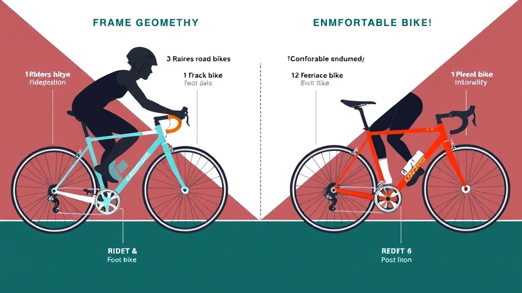 레이싱용 로드바이크와 편안한 엔듀런스 바이크의 프레임 형태와 라이더 포지션 비교